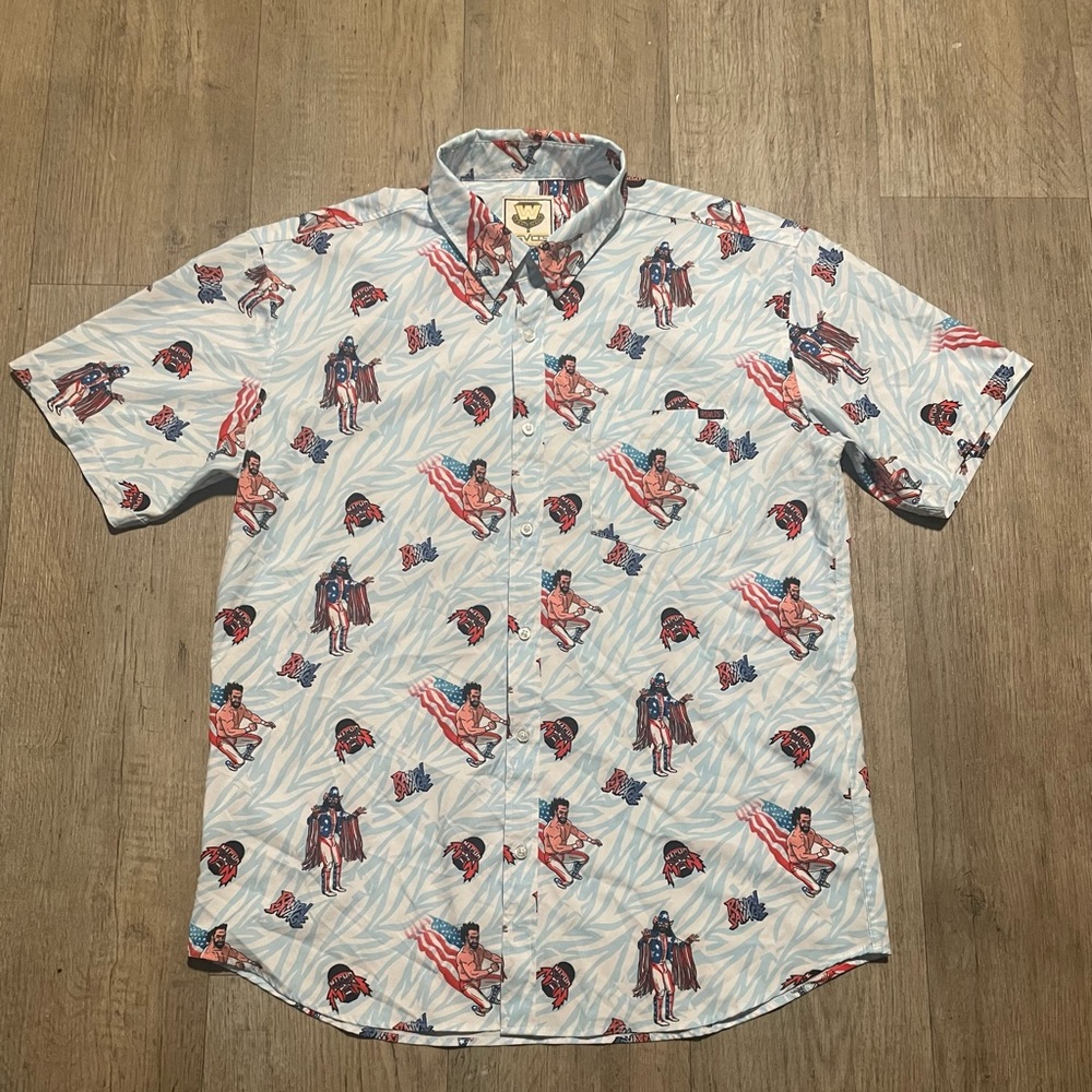 RSVLTS WWE Macho Man USA KUNUFLEX Button Up Shirt